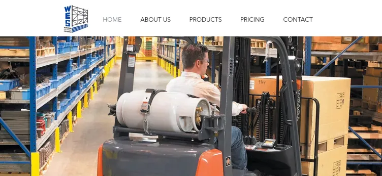 Screenshot Warehousequipment.com