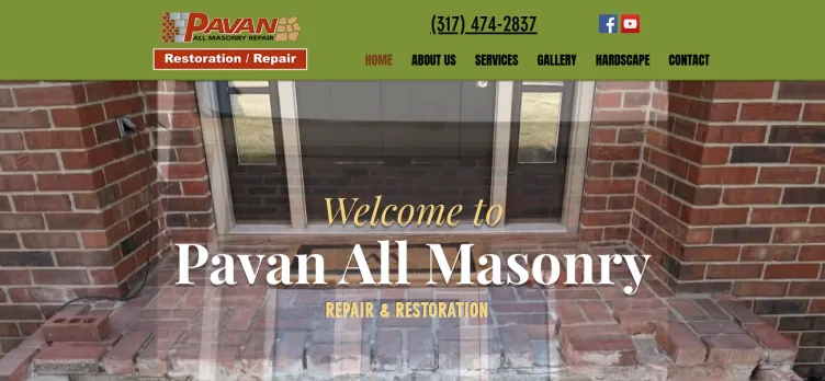 Screenshot PavanAllMasonry.com