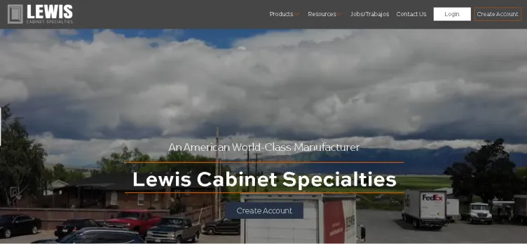 Screenshot LewisCabinet.com