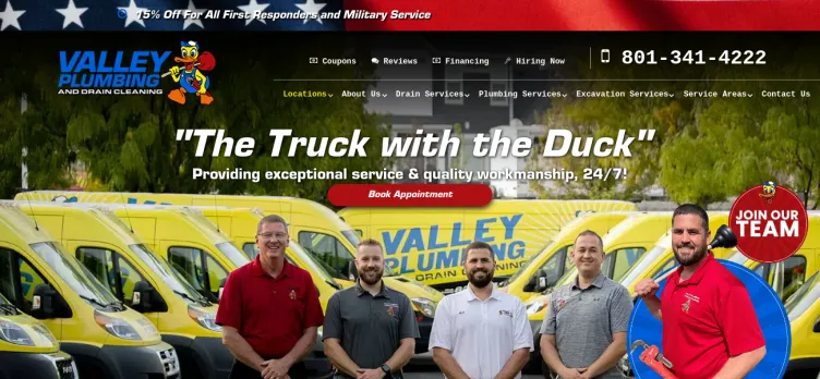 Screenshot ValleyPlumbing.com