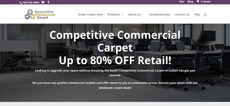 Screenshot Competitive Commercial Carpet