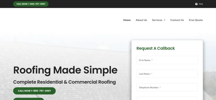 Screenshot Cali First Roofer