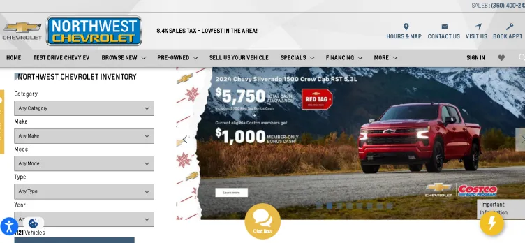 Screenshot Northwest Chevrolet