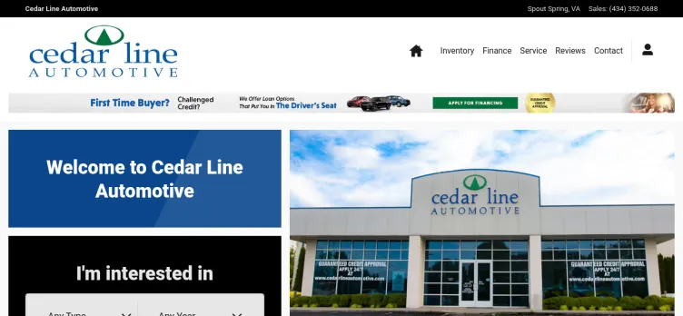 Screenshot Cedar Line Automotive