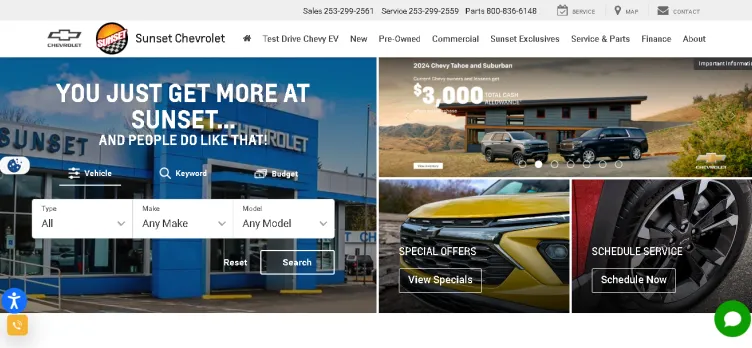 Screenshot Sunset Chevrolet