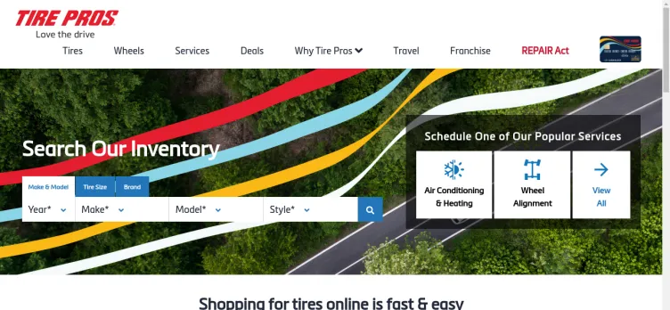 Screenshot Tire Pros