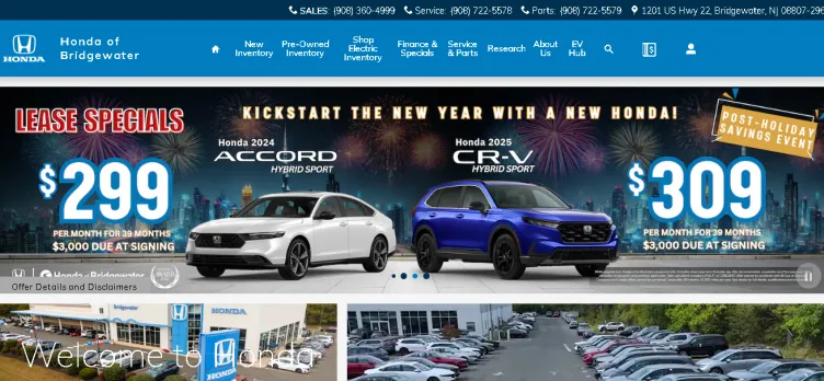 Screenshot HondaBridgewater.com