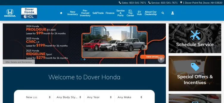 Screenshot Dover Honda