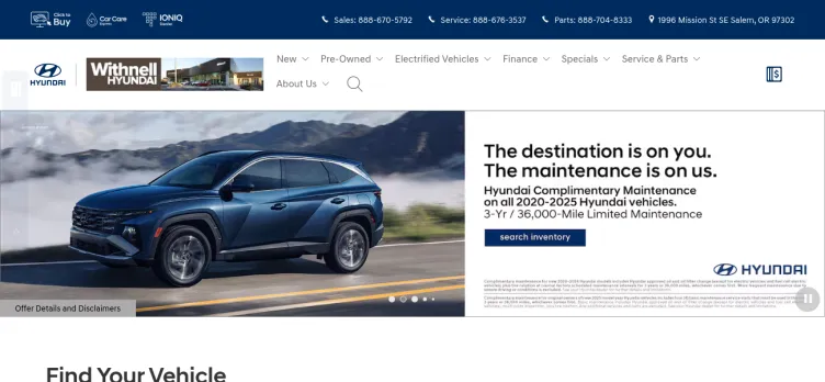 Screenshot Withnell Hyundai