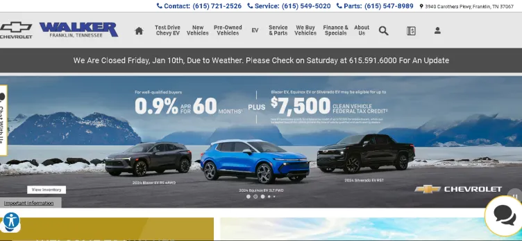 Screenshot Walker Chevrolet