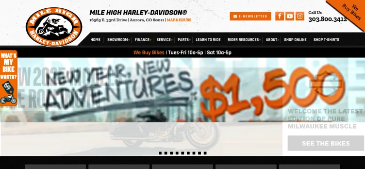 Screenshot MileHigh-Harley.com