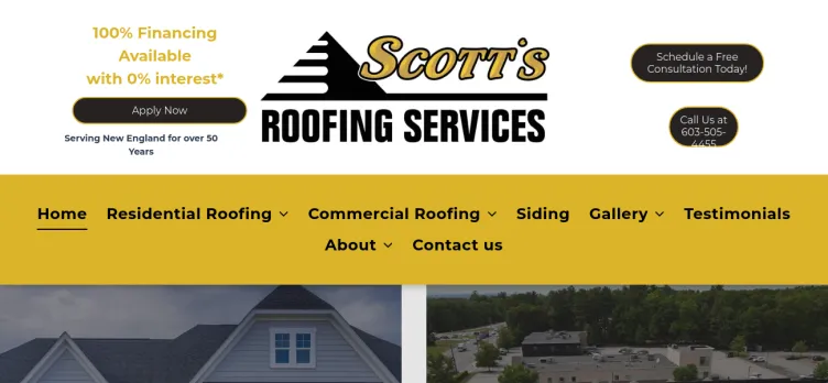 Screenshot ScottsRoofing.com