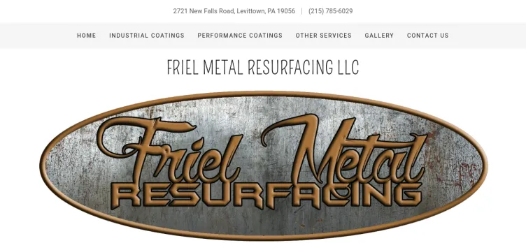 Screenshot FrielMetalResurfacing.com