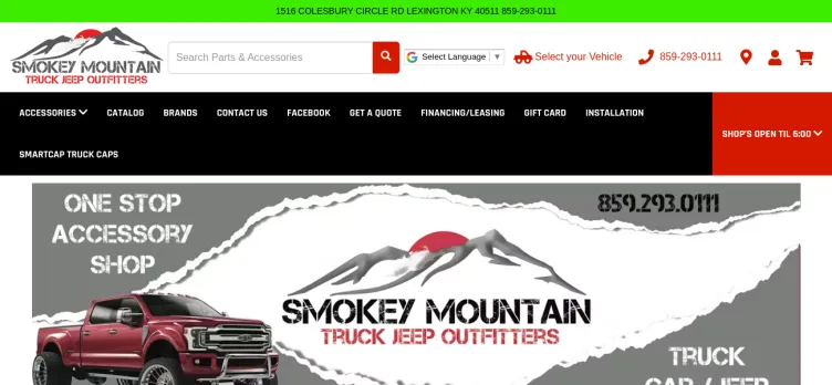 Screenshot Smokey Mountain Truck Outfitters