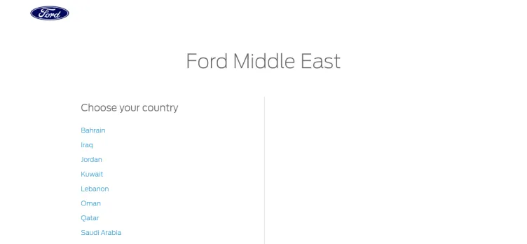 Screenshot Ford.com