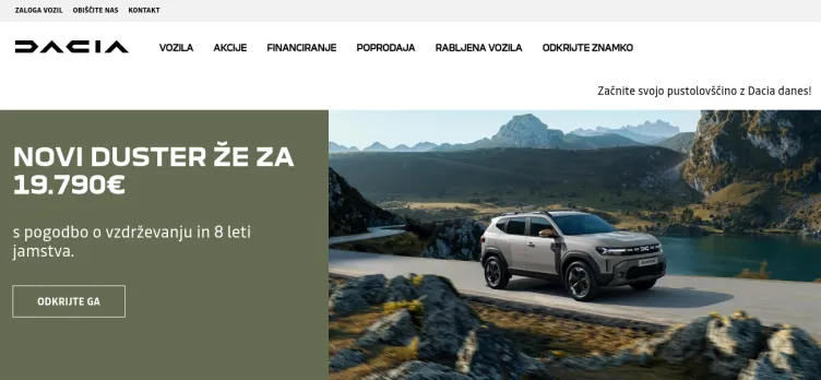 Screenshot Dacia.si