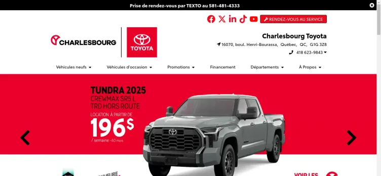 Screenshot Charlesbourg Toyota