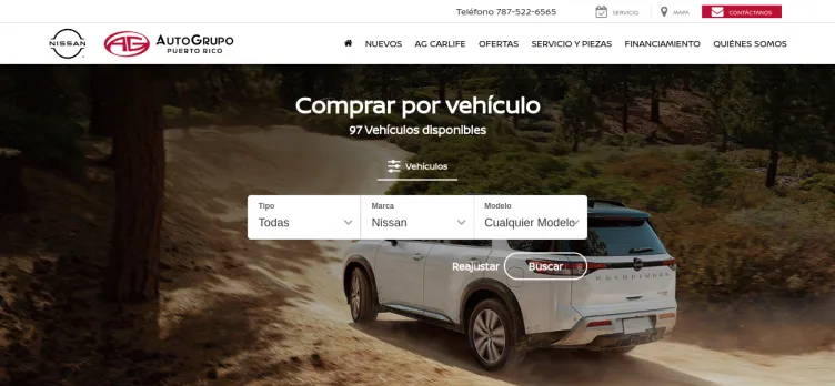 Screenshot AutoGrupoNissan.com