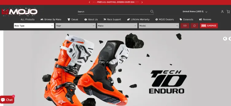 Screenshot mojomotosport-com.myshopify.com