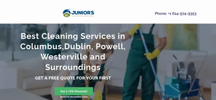 Screenshot Juniors Cleaning Services