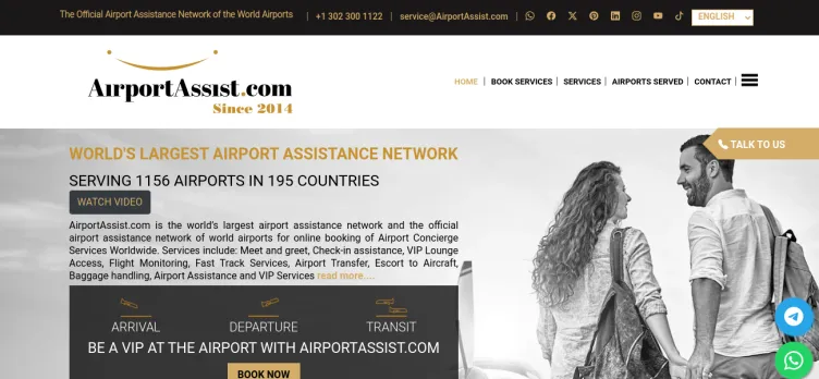 Screenshot AirportAssist.com