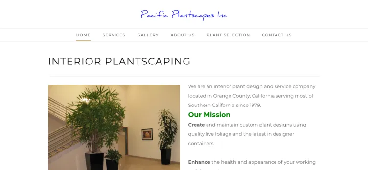 Screenshot PacificPlantScapes.com