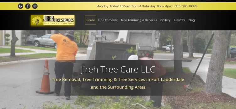 Screenshot JirehTreeCare.com