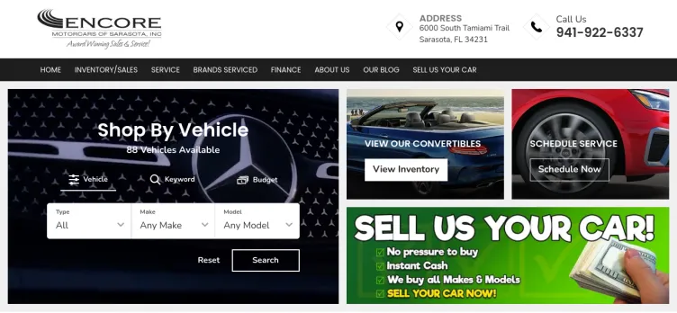 Screenshot EncoreAutos.com