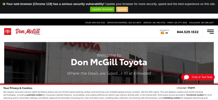 Screenshot Don McGill Toyota