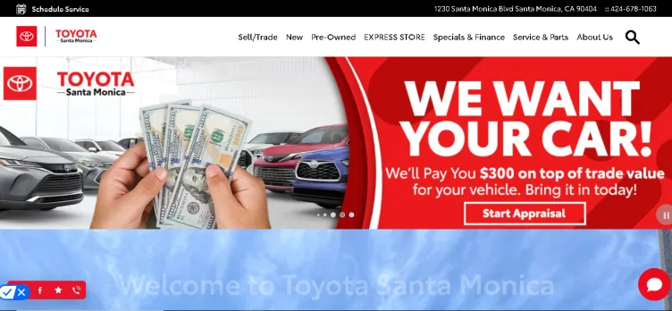 Screenshot Toyota Santa Monica