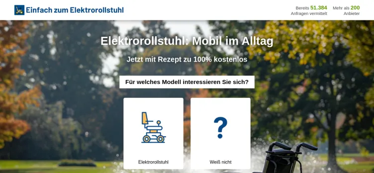 Screenshot Einfach zum Elektrorollstuhl