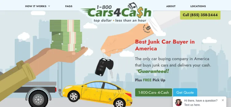 Screenshot Cars4Cash.com