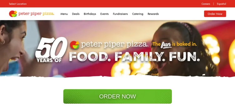 Screenshot Peter Piper Pizza