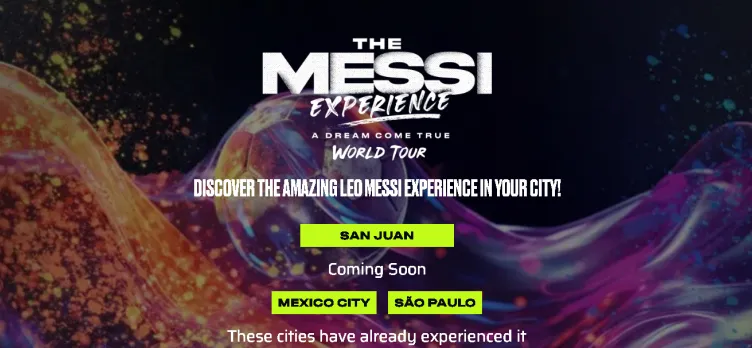 Screenshot TheMessiExperience.com