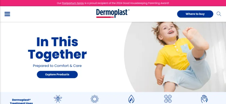 Screenshot Dermoplast.com