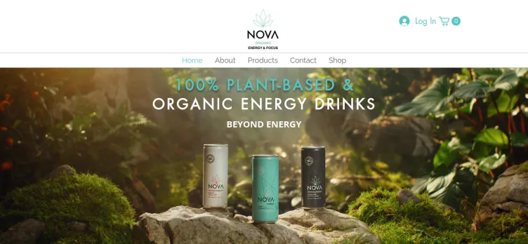 Screenshot NovaOrganicEnergy.com