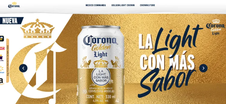 Screenshot CervezaCorona.mx