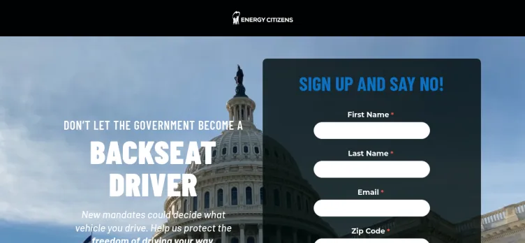 Screenshot Energy Citizens Advocacy