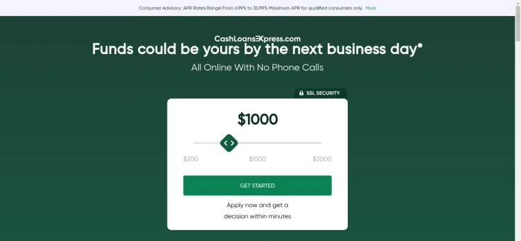 Screenshot Cash Loans Express