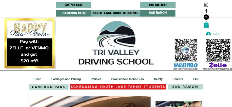 Screenshot TrivalleyDriving.com