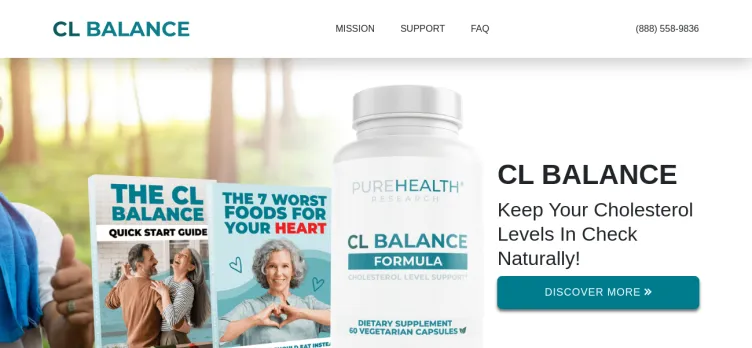 Screenshot CardioHealthFormula.com