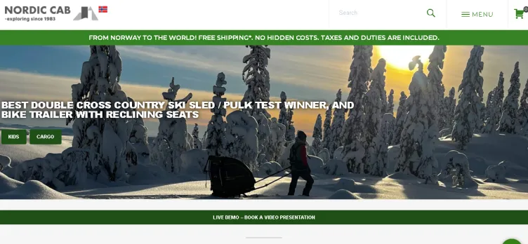 Screenshot NordicCab.com