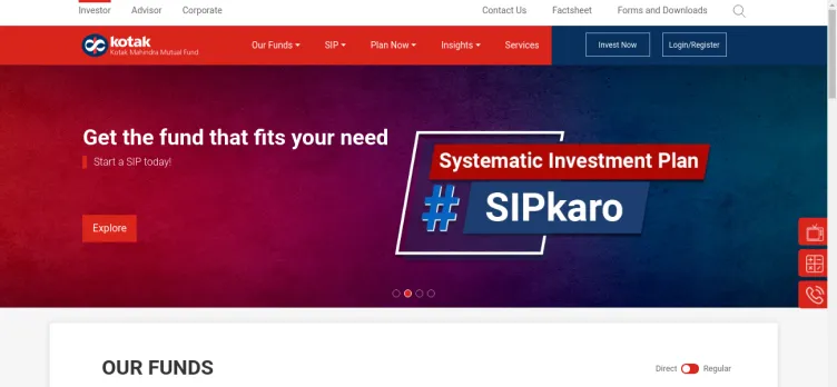 Screenshot KotakMF.com