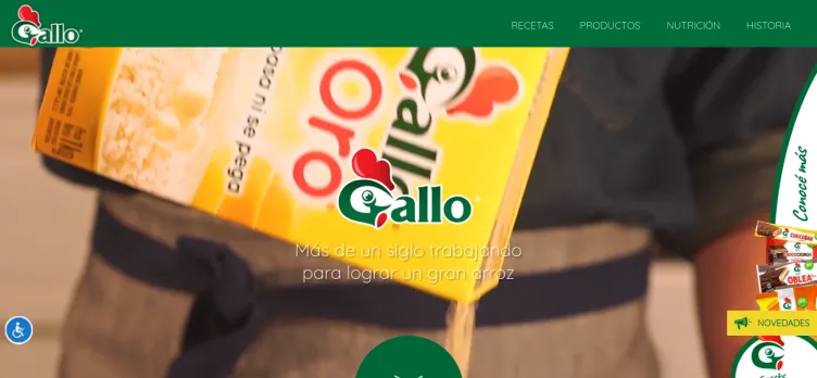 Screenshot Recetas Gallo