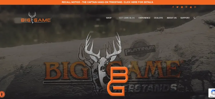 Screenshot Big Game Treestands