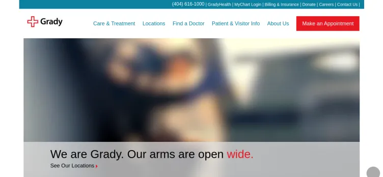 Screenshot Grady Health