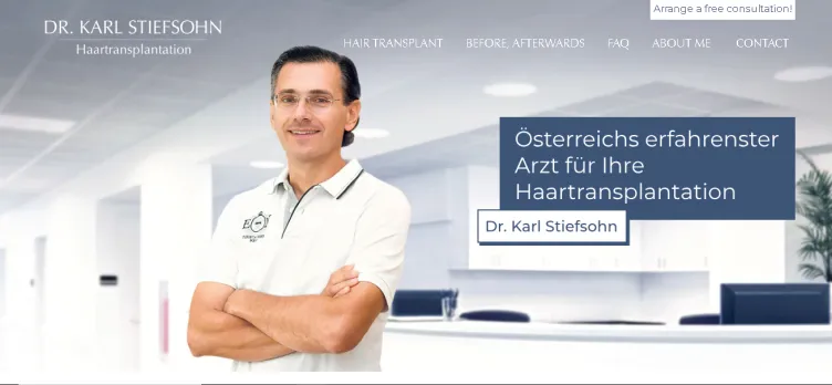 Screenshot drstiefsohn-haartransplantation.at