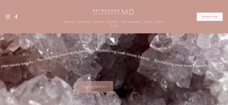 Screenshot refreshedmd.com