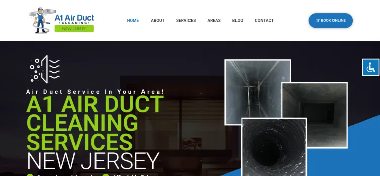 Screenshot A1AirDuctCleaningNJ.com