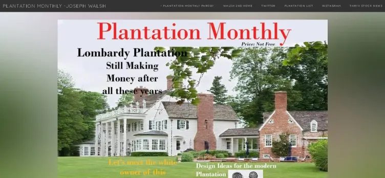 Screenshot PlantationMonthly.com